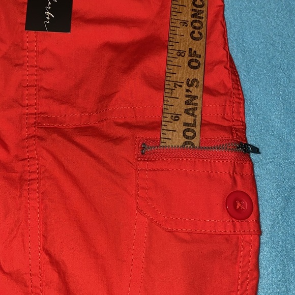 SAG HARBOR New York cargo capris tab cuff 6 pocket elastic waistband NEW size 36 - Picture 12 of 13